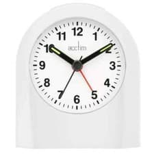 Image of Acctim Palma Analogue Alarm Clock Quartz Luminous Hands White