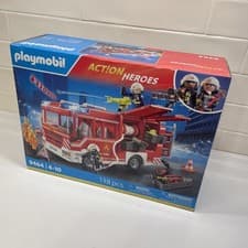 Image of Playmobil City Action 9464 Fire Engine with Light and Sound for Children Ages 4