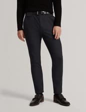 Image of TED BAKER SATTURN CHECK TROUSERS GREY 32R