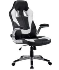 Image of Nitro Gaming Race Computer Black & White Racing Chair Bonded Leather NT2