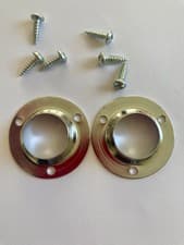 Image of Wardrobe rail sockets ( the price is per pair ) for 19mm round rail.