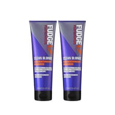 Image of Fudge Clean Blonde Violet Toning Shampoo Blonde Hair Care 250ml - Pack of 2