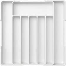 Image of Expandable Cutlery Tray Kitchen Drawer Organiser 8 Large Compartments Storage