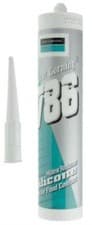 Image of 786 White Silicone Sealant Paste for Refrigeration Units. 310 ml Cartridge, -50