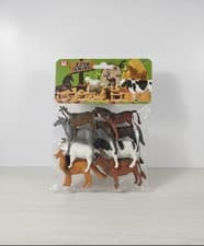 Image of 8 Farm Animals Model Mini Farm Poultry Figure Kids Toys Cows Model Playset Set