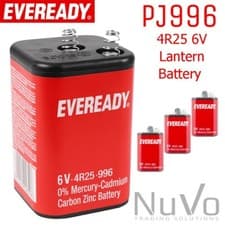 Image of EVEREADY TORCH LANTERN BATTERY 6 VOLT 6V PJ996 4R25R 908 996 430 BATTERIES