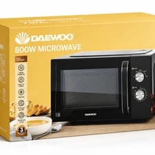 Image of Daewoo 23L 800W Manual Microwave – Black | Extra-Large Capacity