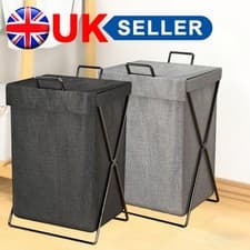 Image of Laundry Basket Dirty Washing Wash For Clothes Bin Foldable Storage Bag With Lids