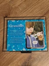 Image of Sentimental Grandson Photo Frame – Mirror Glass Keepsake