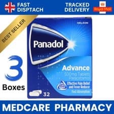 Image of Panadol Advance - Paracetamol 500mg | 3x 32 Tablets | Fast Absorption