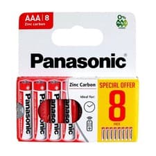 Image of Panasonic AAA Batteries R03 1.5V Zinc Carbon Genuine Long Expiry 2028 - 8 Pack