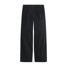 Image of J.Crew Pleated Capeside Chinos Womens Tall Sizes High Rise Wide Leg Black Pants