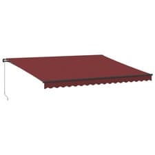 Image of Manual Retractable AwningCanopy Outdoor Awning Folding Arm with LED vidaXL