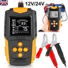 Image of Automotive Battery Tester 12V 24V Digital Car Cranking Charging Test Analyzer UK