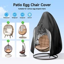 Image of Egg Chair Cover Waterproof Heavy Duty Hanging Egg Chair Cover Garden Outdoor UK
