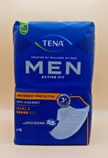 Image of Tena Men Level 3 Incontinence 16 Pads High Absorbency, Odour Control, Secure Fit