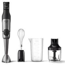 Image of Philips Hand Blender 5000 Series 1200W ProMix, Chopper, Whisk, Beaker – Black