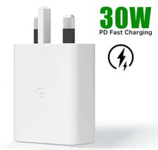 Image of 30W Google PD Fast Charger USB-C Fits Pixel 8 7 6 5 + Genuine UK Plug
