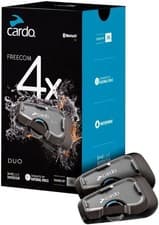 Image of Cardo Freecom 4X Motorcycle Bluetooth Intercom 4 Way Dual Pack Pair