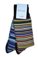 Image of Paul Smith Mainline Mens 2 PACK Signature Stripe Socks Brand New