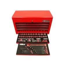 Image of Hilka 6 drawer tool storage chest with 47 piece eva socket spanner tool kit