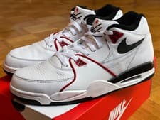 Image of BNIB NIKE AIR FLIGHT 89 BLACK WHITE DS UK10.5 EU45.5 US11.5 RETRO FD9928-101 OG