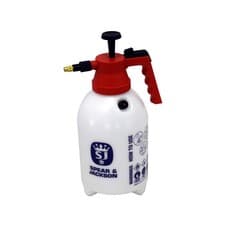 Image of Spear & Jackson 2LPAPS 2L Pump Action Pressure Sprayer, WHITE AND RED 
