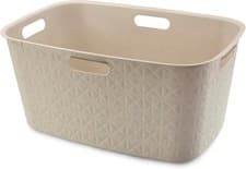 Image of Curver Softex 45L Laundry Basket – Soft-Touch Texture, Lightweight, 4 Comfort