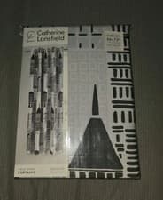 Image of Catherine Lansfield Curtains 66x72" EYELET Fully Lined