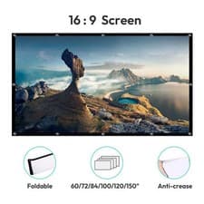 Image of 16:9 Foldable HD Projector Screen Indoor Outdoor Home Cinema Theater 3D Movie