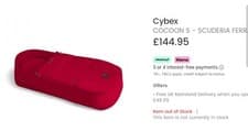Image of Cybex Cocoon S (Ferrari Version) in Red