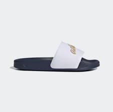 Image of Adidas Women’s Adilette Shower Slides / White Navy Gold / RRP £30