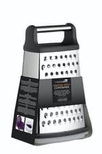 Image of Masterclass Stainless Steel Four Sided Box Grater With Collecting