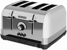 Image of Morphy Richards Venture Retro 4-Slice Toaster White 240332 1.8kW GRADED