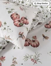 Image of BNWT GEORGE SINGLE SIZE AUTUMN PUMPKIN PRINT DUVET COVER BEDDING SET halloween
