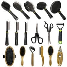 Image of Dog Grooming Brushes Combs Clippers Scissors Tools Dematters HAPPY PET GROOM