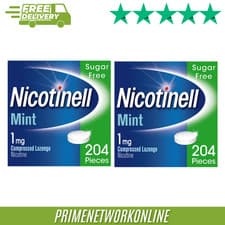 Image of 2x Nicotinell 1mg Mint Lozenges (204 Each) - Stop Smoking Aid 100% ORIGINAL⭐⭐⭐⭐⭐