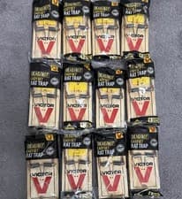 Image of 12 x Victor Deadfast Easy Set Rat Traps - Pre-Baited Wooden Snap Traps
