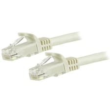 Image of StarTech 1.5m CAT6 Ethernet Cable - White CAT 6 Gigabit Ethernet Wire -250MHz...
