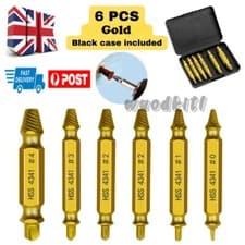 Image of 6PCS Broken Damaged Screw Extractor Remover Set Stripped Head Screws Nuts Bolts