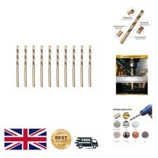 Image of Durable HSS Cobalt Drill Bit Set - 10 Pieces, 1.5mm, Ideal for Professionals