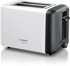 Image of Bosch DesignLine 2-Slice Toaster, Stainless Steel, 970 W, White - TAT3P421GB