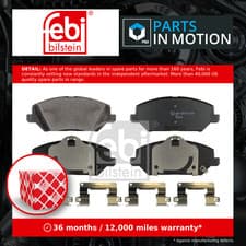 Image of Brake Pads Set Front 170637 Febi 58101G4A00 58101G4A10 Top Quality Guaranteed