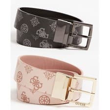 Image of Guess Hansley Peony Logo Printed Womens Belt In Pink  L - M