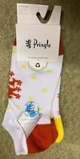 Image of Pringle unisex sneaker socks multi pack new with tag