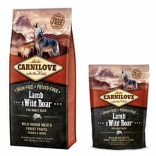 Image of Carnilove Adult Dog Food Lamb & Wild Boar Grain Potato Free Dry Feed 1.5kg 12kg