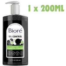 Image of Biore Deep Pore Charcoal Cleanser - 200ml for Clear, Fresh Skin