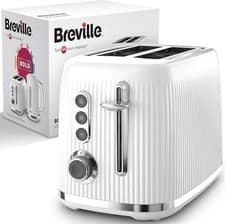 Image of Breville Bold 2 Slice Toaster with High-Lift and Wide Slots | White and Silver C