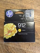 Image of HP 912 Yellow Ink Cartridge Original 3YL83AE BGX Genuine Sealed Box