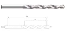 Image of 1mm CARBIDE JOBBER DRILL BIT 2 FLUTED DIN338 8013030100 EUROPA TOOL P257